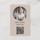 QR-code, foto, salon Visitekaartje (Voorkant)