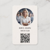 QR-code, foto, salon Visitekaartje (Voorkant)