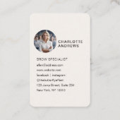 QR-code, foto, salon Visitekaartje (Achterkant)