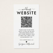 QR-code foto trouwwebsite bijlage kaart (Voorkant)