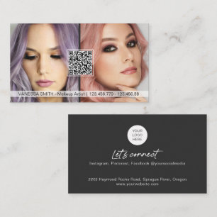 QR Code Foto-visitekaartjes voor make-up artiest Visitekaartje