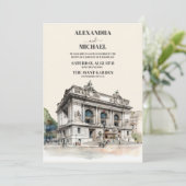 QR Code Foto Waterverf New York Bestemming Kaart (Staand voorkant)