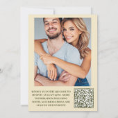 QR Code Foto Whimsical Wildflower Meadow Bruiloft Kaart (Achterkant)