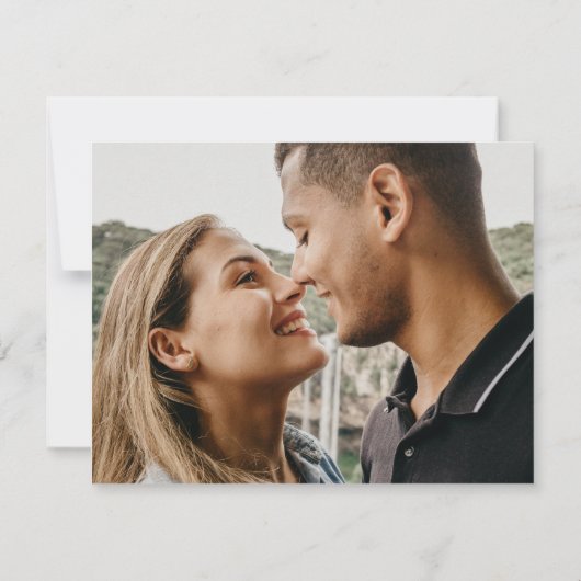 QR Code Foto Zwart-wit RSVP Kaartje (Achterkant)