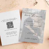 QR CODE fotobedekking elegant modern huwelijk Save The Date
