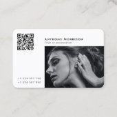 Qr code fotograaf netwerk sociale media visitekaartje (Voorkant)