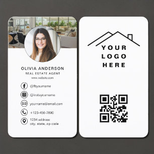 QR-code fotologo voor makelaar Visitekaartje