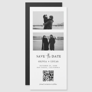 QR Code Fotostrip Magnetische bruiloft Bewaar de d