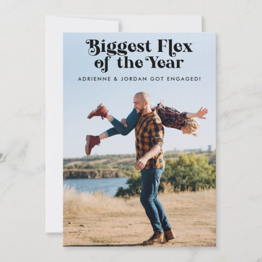 QR Code Funny Fiançailles photo Faire-part (Devant)