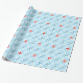 QR Code Geek Kerstmis Nieuw Jaar verpakkingspapier Cadeaupapier