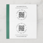 QR-code gegenereerde informatie Gevouwen bureaubor (Buitenkant ongevouwen)