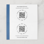 QR-code gegenereerde informatie Gevouwen bureaubor (Buitenkant ongevouwen)