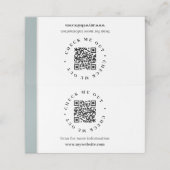 QR-code gegenereerde informatie Gevouwen bureaubor (Buitenkant ongevouwen)