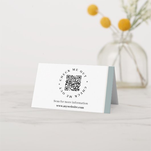 QR-code gegenereerde informatie Gevouwen bureaubor (Achterkant)