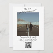 QR-code geïllustreerde handgetekende foto bruiloft Kaart (Achterkant)