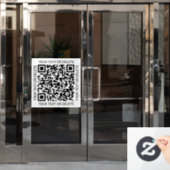 QR Code Generator Eenvoudig Modern Zwart-wit Raamsticker (Kantoordeur)
