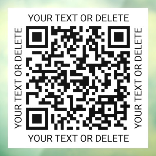 QR Code Generator Eenvoudig Modern Zwart-wit Raamsticker (Vel 3)