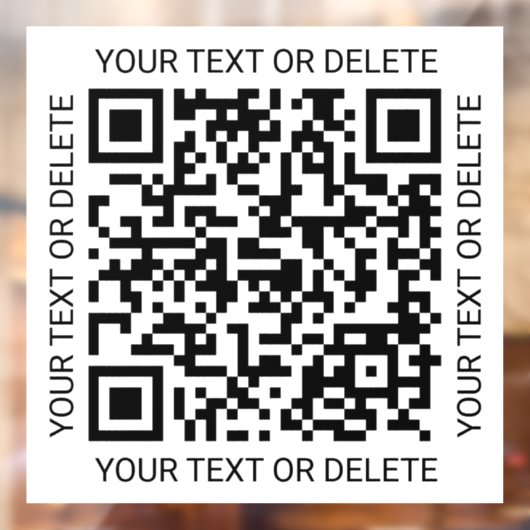 QR Code Generator Eenvoudig Modern Zwart-wit Raamsticker (Vel 2)