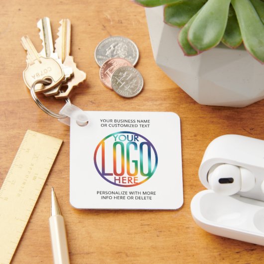 QR Code Generator & Logo Business Promotional Swag Sleutelhanger (Bureau)