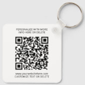 QR Code Generator & Logo Business Promotional Swag Sleutelhanger (Achterkant)