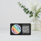 QR Code Generator & Logo Modern Minimalistisch Zwa Visitekaartje (Staand voorkant)