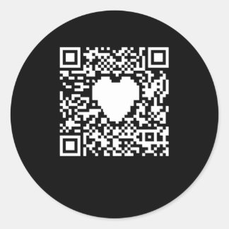 QR code generator met een hart Ronde Sticker