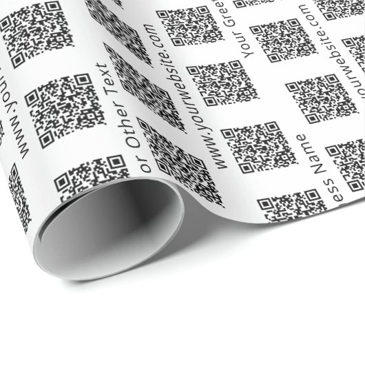QR Code Generator Moderne Bedrijfspromotie Cadeaupapier (Rol Hoek)
