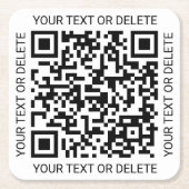 QR Code Generator Moderne Bedrijfspromotie Vierkante Kartonnen Onderzetter (Voorkant)