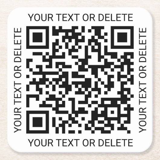 QR Code Generator Moderne Bedrijfspromotie Vierkante Kartonnen Onderzetter (Voorkant)