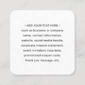 QR Code Generator Moderne minimalistische witte sc Vierkante Visitekaartje (Achterkant)