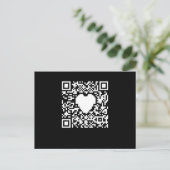 QR code generator with a heart Briefkaart (Staand voorkant)