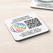 QR Code Generator & Your Business Logo Promotional Bier Onderzetter (Linkerzijde)