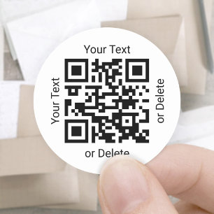 QR Code Generator Zakelijk Promotie Wit Ronde Sticker