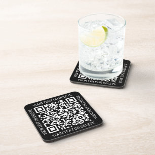 QR Code Generator Zakelijke Promotie Zwart Bier Onderzetter