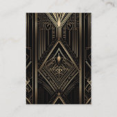 qr-code Geometrische Art Deco Bruiloft Informatiekaartje (Achterkant)