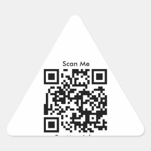 QR-code gepersonaliseerd Driehoek Sticker