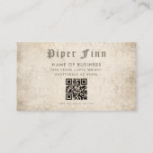 QR Code gepersonaliseerde demask Tattoo artiest Visitekaartje (Achterkant)