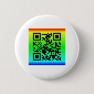 QR Code® Gezegde: Alles komt goed Ronde Button 5,7 Cm