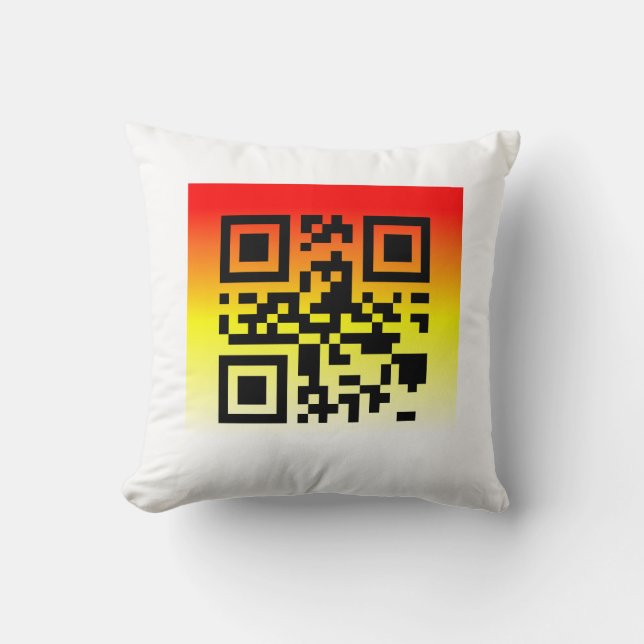 QR Code® Gezegde: CONGRATULATIES Kussen (Voorkant)