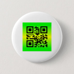 QR Code® Gezegde: DANK U Ronde Button 5,7 Cm