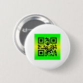 QR Code® Gezegde: DANK U Ronde Button 5,7 Cm (Voorkant /achterkant)