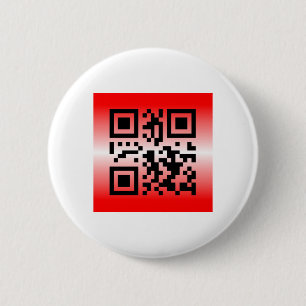 QR Code® Gezegde: DENKEN AAN U Ronde Button 5,7 Cm