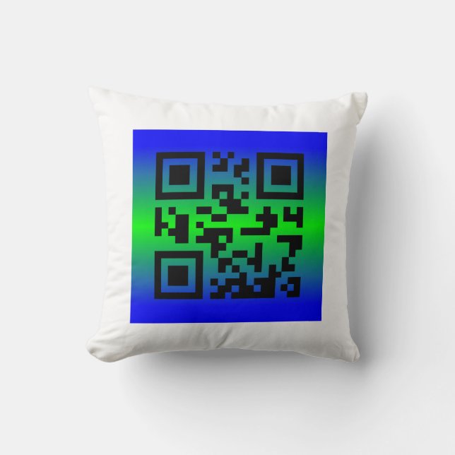 QR Code® Gezegde: EEN GROTE WEEK HEBBEN Kussen (Voorkant)