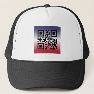 QR Code® Gezegde: HAPPY 4TH VAN JULI Trucker Pet