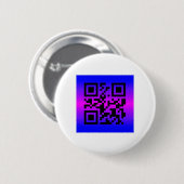 QR Code® Gezegde: HAPPY BIRTHDAY Ronde Button 5,7 Cm (Voorkant /achterkant)
