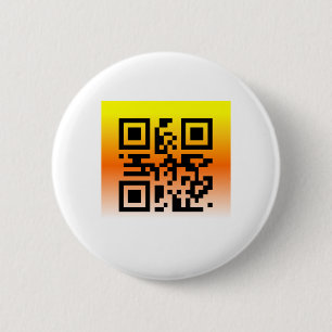 QR Code® Gezegde: HAPPY HALLOEEN Ronde Button 5,7 Cm