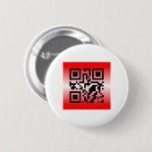 QR Code® Gezegde: Ik hou van je Ronde Button 5,7 Cm (Voorkant /achterkant)