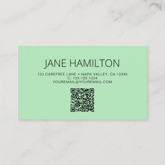 QR Code Glitter Balloons Visitekaartje (Achterkant)