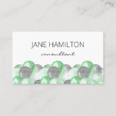 QR Code Glitter Balloons Visitekaartje (Voorkant)