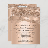 QR-code Glitter Roos Borders Blush (Voorkant / Achterkant)